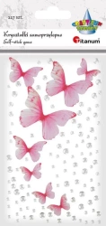 Kryształki samoprzylepne Motyle i perełki 117szt - Titanum