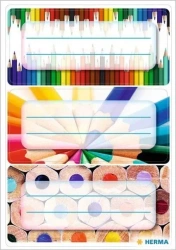 Naklejki szkolne - Kredki 9szt - Herma