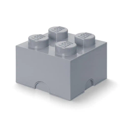LEGO(R) pojemnik klocek czwórka szary jasny - NHG