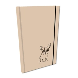 Notes A5 gładki z gumką Soft Touch lakier UV buldog beż - EV-Corp