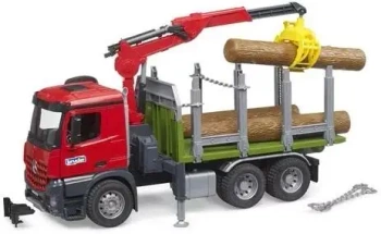 Mercedes Benz Arocs z dźwigiem do drewna - Bruder