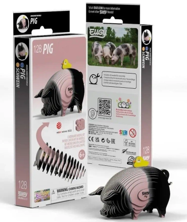 Świnka Eugy. Eko Układanka 3D - Eugy