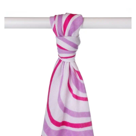 Ręcznik bambusowy XKKO BMB 90x100 - Lilac Waves