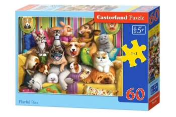 Puzzle 60 Playful Pets - Castorland