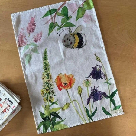 Ręcznik kuchenny TT47 Pszczoły i kwiaty - Alex Clark