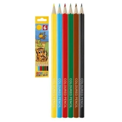 Kredki ołówkowe sześciokątne 6 kolorów - Titanum