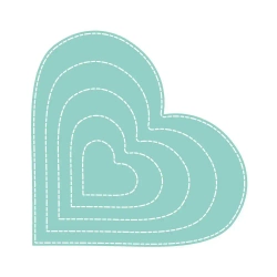 Zestaw wykrojników - Serca 12cm x 12cm 5szt - Dalprint dpCraft