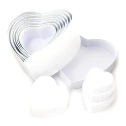 Pudełka serca białe 12szt - Galeria Hobby