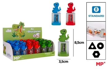 Temperówka z pojemnikiem - dinozaur (24szt) - MP Main Paper