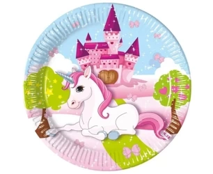 Talerzyki papierowe Unicorn 20cm 8szt - Godan