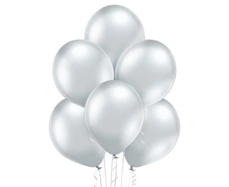 Balony Glossy Silver 50szt - Belbal