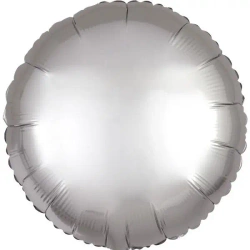 Balon foliowy Lustre srebrny okrągły 43cm - Amscan
