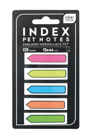 Zakładki indeksujące Pet Strzałki Neon 125szt - INTERDRUK