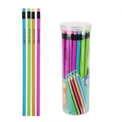 Ołówek z gumką HB trójkątny tuba (48szt) - STARPAK