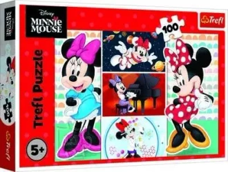 Puzzle 100 Zabawna Minnie TREFL