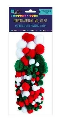 Pompony akrylowe 100szt - Dalprint dpCraft