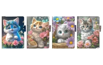 Notes A5 80K z gumką linia Kotek mix - Fandy