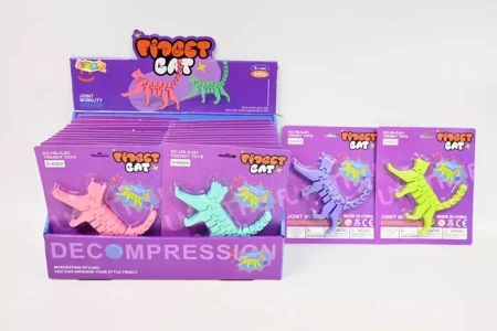 Kot 3D układanka elastyczna MIX - Leantoys