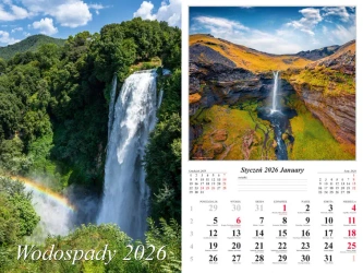 Kalendarz 2026 ścienny Wodospady - Radwan