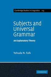 Subjects and Universal Grammar - Falk Yehuda N.