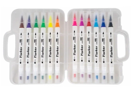 Marker dwustronny Bobdog 12 kolorów - Fandy