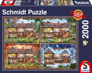 Puzzle 2000 PQ Dom na cztery pory roku 108160 - Schmidt Puzzle