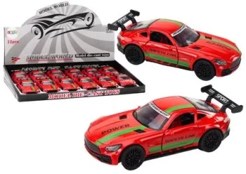 Auto sportowe 1:32 z dźwiękiem czerwone - Leantoys