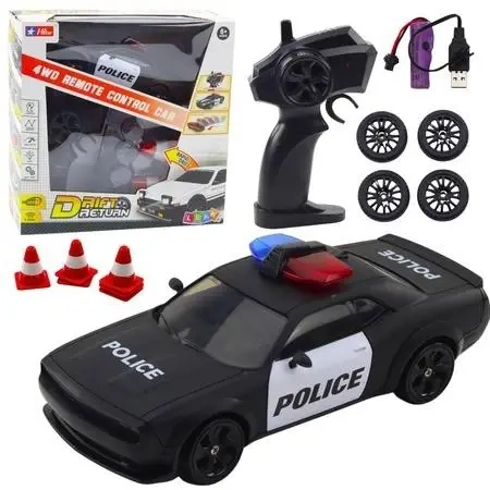 Policja RC z wymiennymi kołami - Leantoys