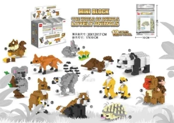 Klocki zwierzęta MIX - Merkpol