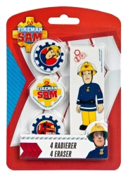 Strażak Sam Gumki do ścierania 4szt - Cass film