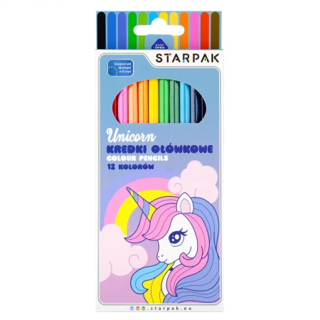 Kredki ołówkowe 12 kolorów Unicorn - STARPAK