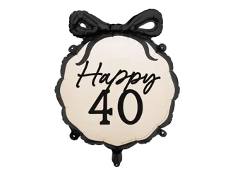Balon foliowy pastylka Happy 40 47,5x45cm - PartyDeco
