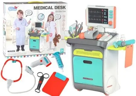 Zestaw małego doktora wózek lekarski RTG EKG - Leantoys