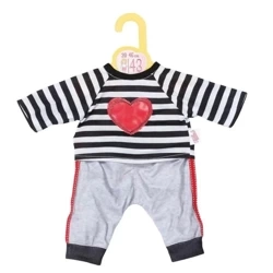 Dolly Moda - Striped Joggingsuit Heart 43cm - Zapf