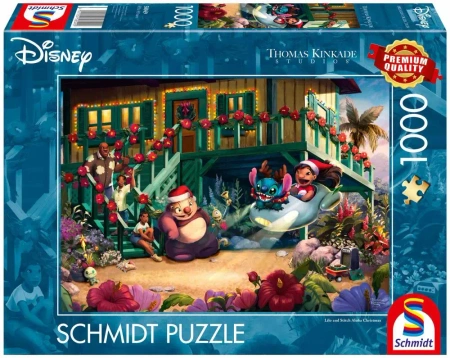 Puzzle PQ 1000 Lilo & Stich Święta w duchu Aloha - Schmidt