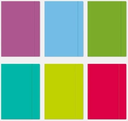 Teczka z gumką A4+ Fluo (10szt) - INTERDRUK