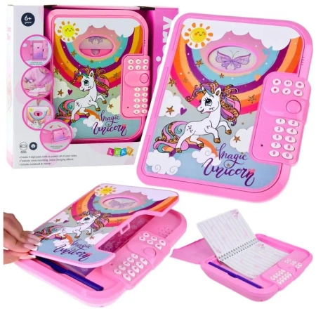 Notatnik na kod jednorożec różowy - Leantoys