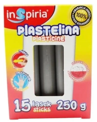 Plastelina szara15 lasek 250g - InSpiria