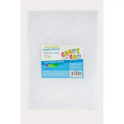Craft with Fun Ozdoba dekoracyjna Filc Arkusz 20x30/5szt Biel 40/80