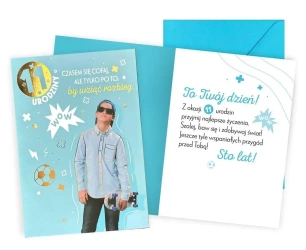 Karnet Urodziny 11 chłopiec - Kukartka