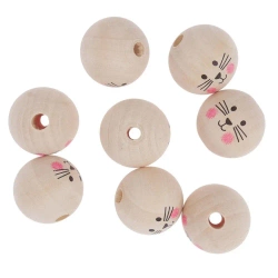 Koraliki drewniane 3cm 8szt - Dalprint dpCraft