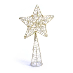 Szpic choinkowy gwiazda metalowa złota - Arpex