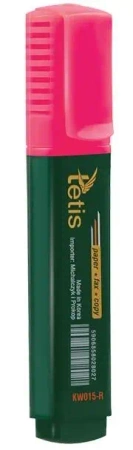 Zakreślacz płaski różowy (12szt.) KW015-R - Tetis