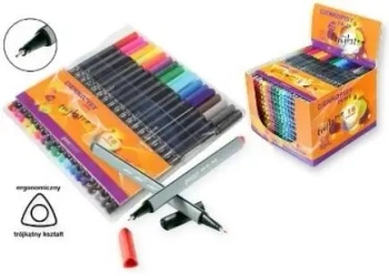 Cienkopisy trójkątne 18 kolorów - Penword