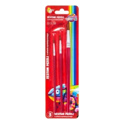 Zestaw pędzli z włosia syntetycznego 3szt - Sweet colours