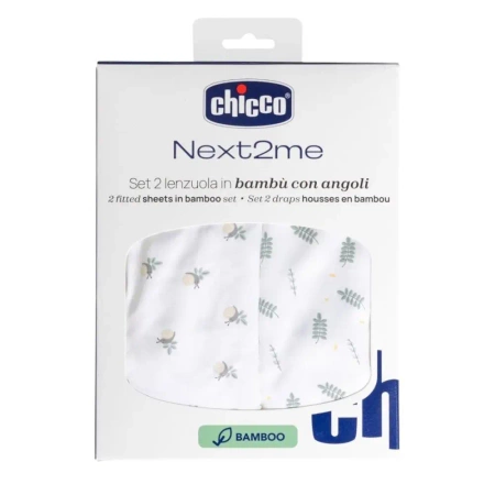 Prześcieradło Next2Me Forever bambus greenery 2szt - Chicco