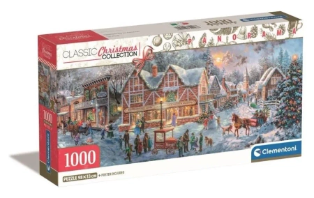Puzzle 1000 Panorama Compact Christmas Collection - Clementoni