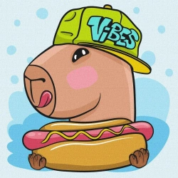 Malowanie po numerach - Kapibara i hot dog Kids - Ideyka
