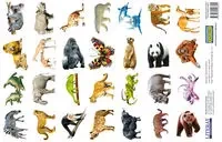 Naklejki. Zwierzęta świata - LITERAT