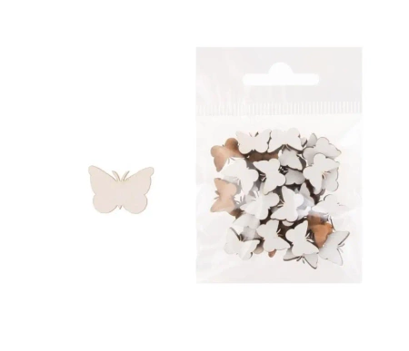 Dekoracja drewniana 36szt Motyl mały - Cresco